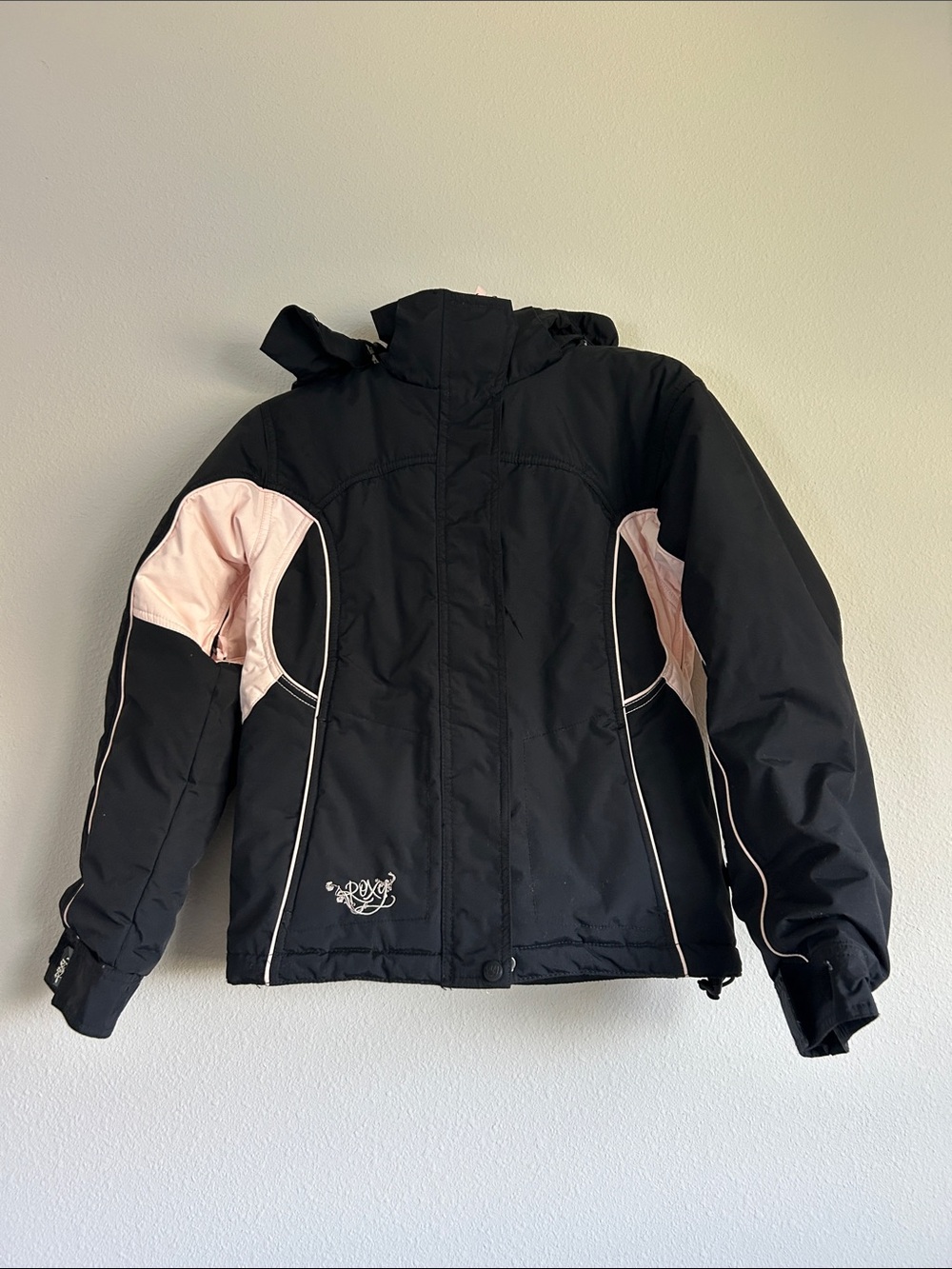 Insane Vintage Y2K Roxy Winter Coat Pink & Black